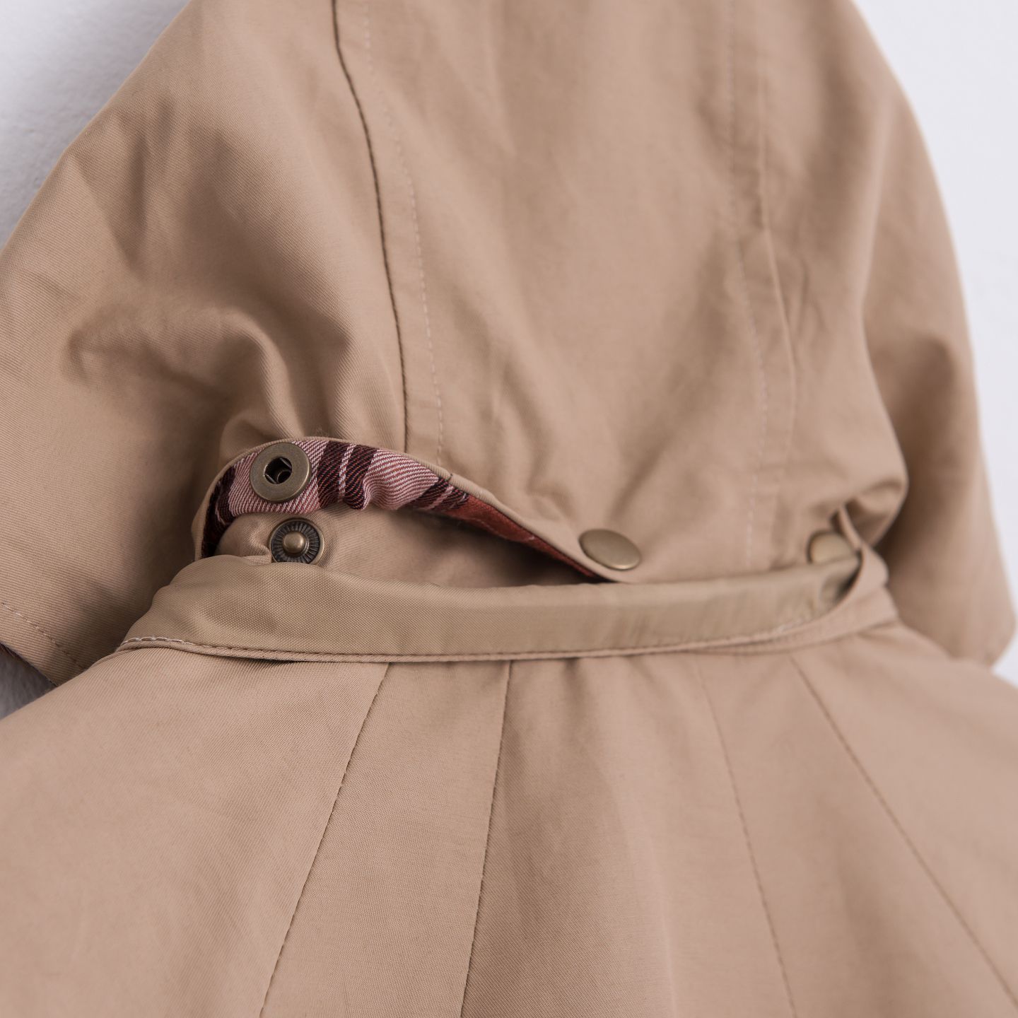 Marguerite - 法式森林大領結防潑水斗篷感風衣-卡其