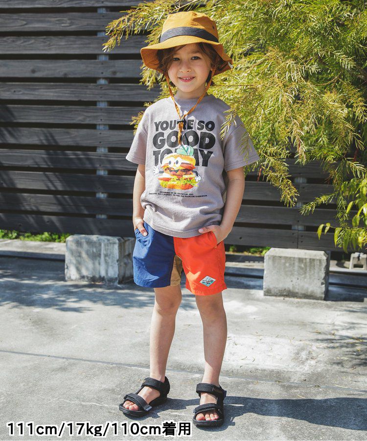 日本 BREEZE - 水陸二用百搭logo裝飾短褲-寶石綠