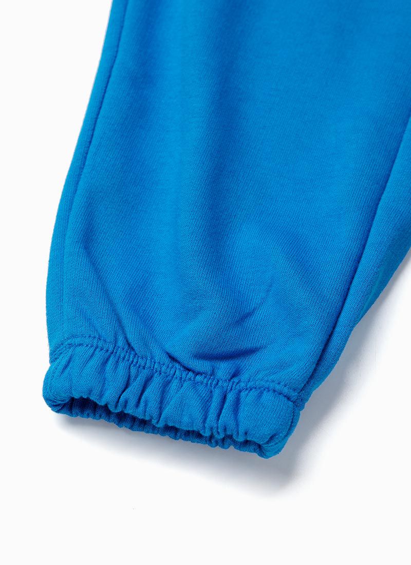 韓國 OZKIZ - 動物刺繡休閒長袖縮口套裝-兔子-桃粉