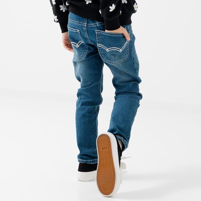 日本 Chil2 - EDWIN聯名 彈力合身牛仔褲-深藍