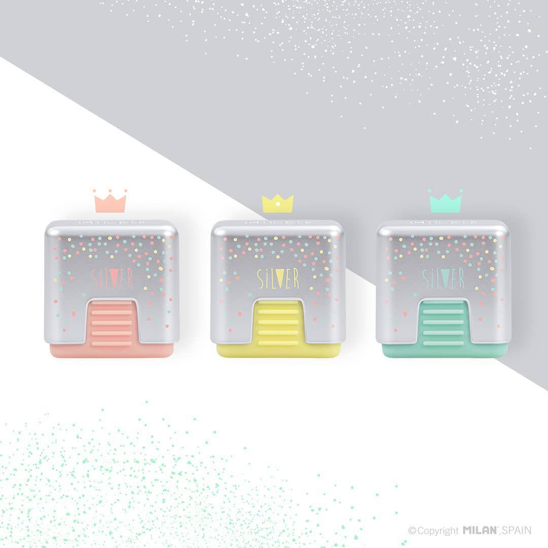 MILAN - 方形橡皮擦_繽紛糖果盒(4入組)