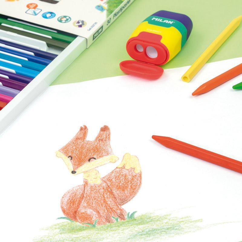 MILAN - 無毒不沾手六角蠟筆(24色)