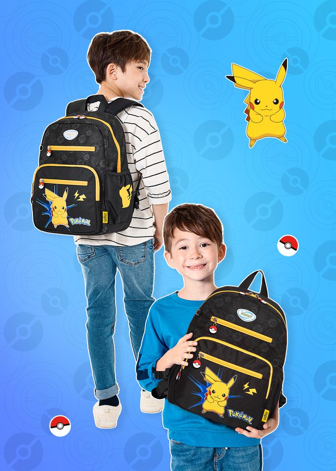 【IMPACT】怡寶兒童包 | 寶可夢後背包(大)-黑色