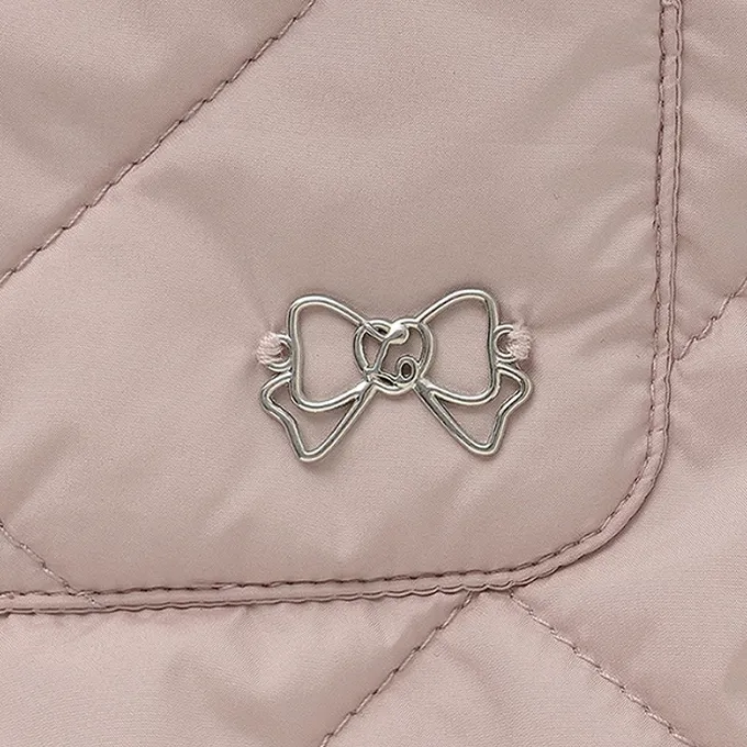 日本 Lycee mine - 可機洗 水手領絎縫鋪棉外套(領可拆)-深灰棕