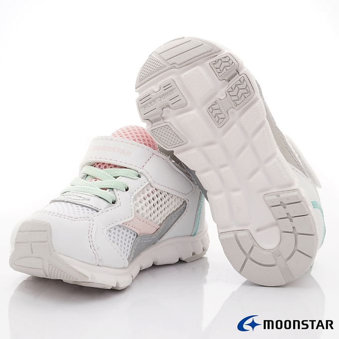 Moonstar日本月星 - 運動機能童鞋-MSCNC3164白粉(中小童)-機能運動鞋-白粉