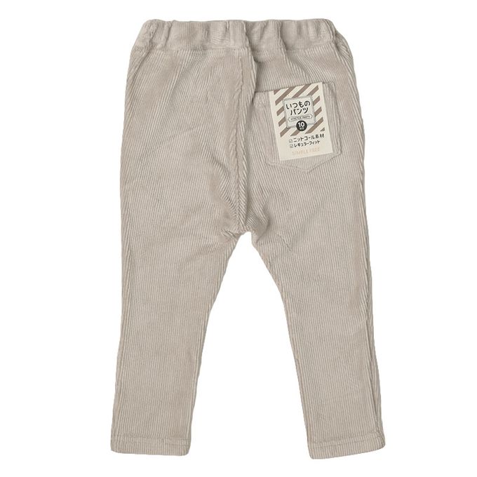 akachan honpo - 10分經典褲-燈心絨-灰色