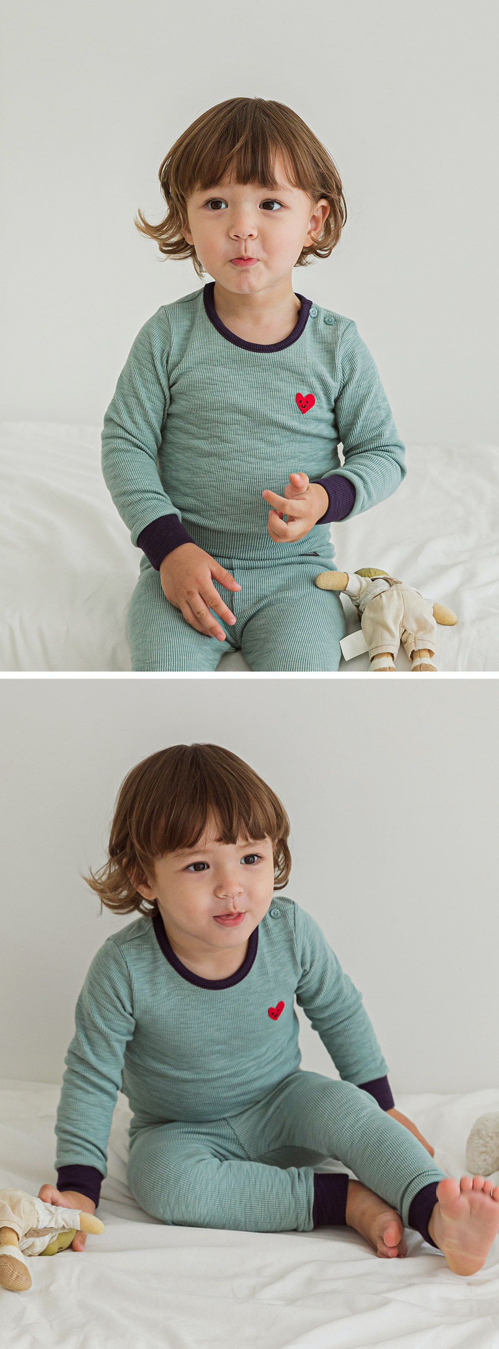 韓國 Cordi-i - 針織腹卷睡衣-薄荷綠