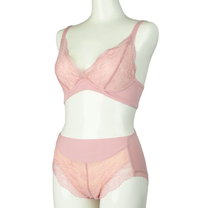 akachan honpo - 無鋼圈胸罩-套頭式 觸感滑順-粉紅色