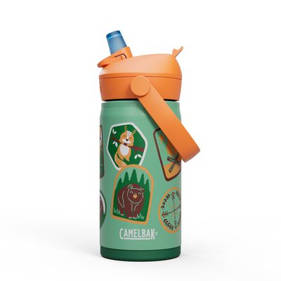 CamelBak - Flip Straw兒童吸管不鏽鋼保溫瓶 (保冰)-歡樂露營 (350ML)-296G
