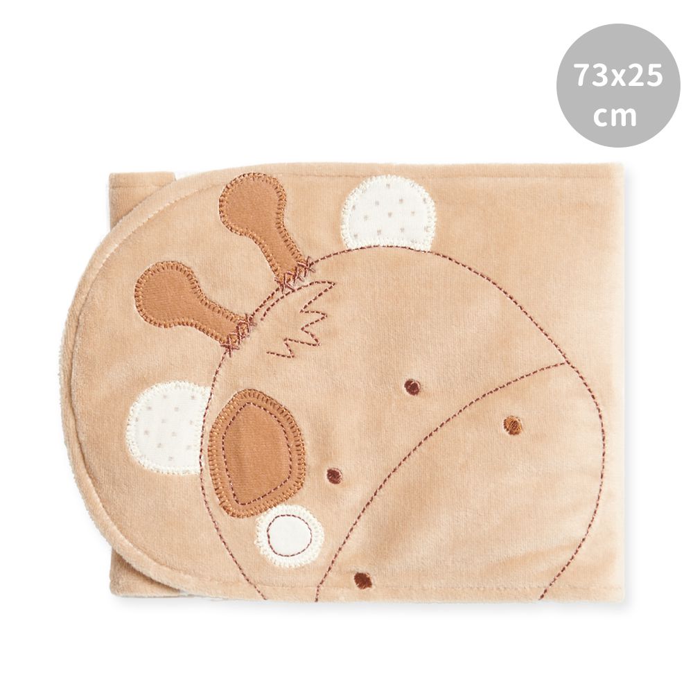 有機棉靜音魔鬼氈長頸鹿大肚圍(73x25cm 嬰兒肚圍 新生兒肚圍 透氣肚圍 寶寶護肚)