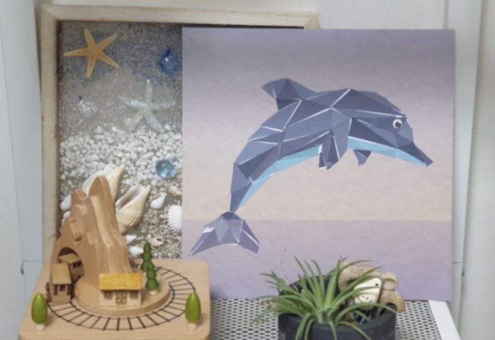 擬真3D拼貼畫-海洋動物