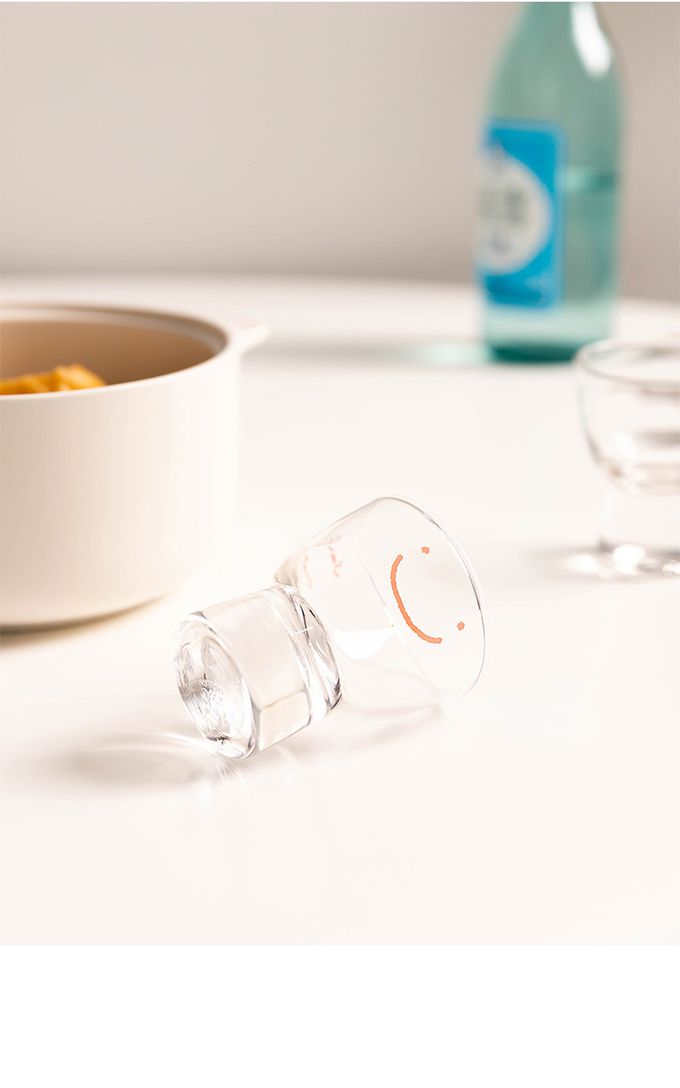 韓國 SSUEIM - 微笑款玻璃燒酒杯6件組50ml