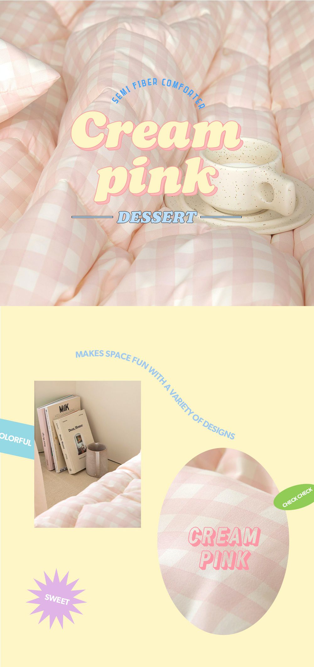 韓國 Maatila - 可水洗超細纖維桃皮感棉被-草莓果凍