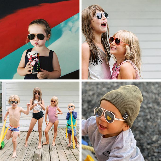 美國 Hipsterkid - [微瑕福利品B類]抗UV時尚嬰童偏光太陽眼鏡(寶寶兒童墨鏡)-飛行員白