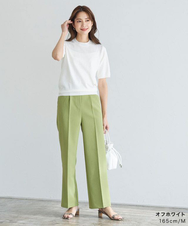 日本 Pierrot - 嫘縈混薄針織短袖上衣-灰x白