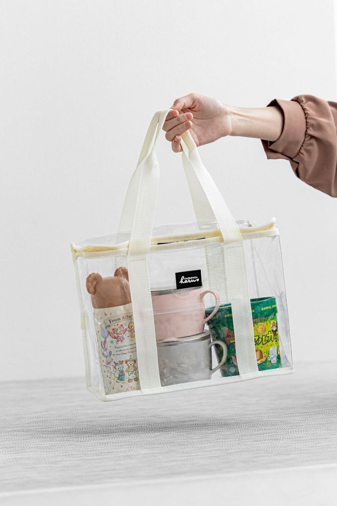 HARUhonpo 小晴天本舖 - 寶可樂收袋-好提便當袋-月球灰(透明)-M