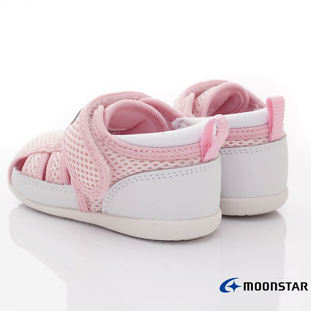 MOONSTAR日本月星 - 穩健寶寶學步鞋(寶寶段)-粉白