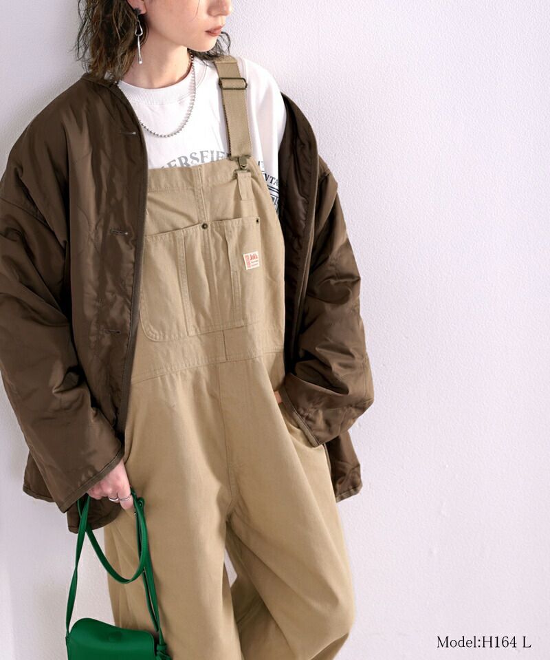 日本 Classical Elf - 美式經典百搭吊帶褲-卡其