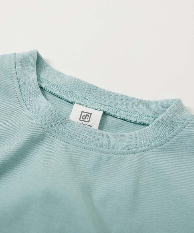 日本 devirock - 接觸涼感 落肩廓形素色短袖上衣-白