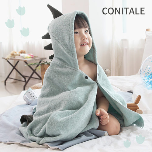 【 韓國 Conitale 】★ 超萌動物浴巾＆浴室玩具收納
