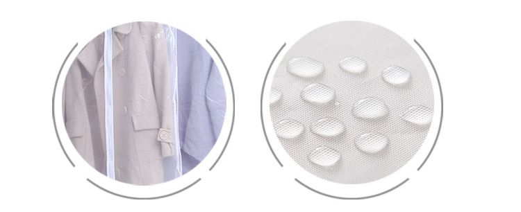 衣物防塵罩收納袋-黑邊拉鏈款