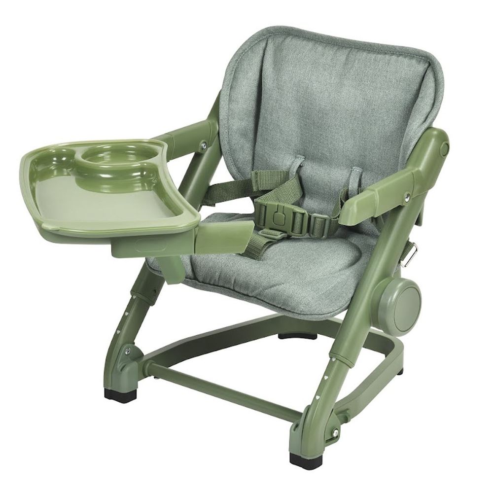 英國 Unilove - Feed Me攜帶式寶寶餐椅(附餐盤+收納袋)-酪梨綠