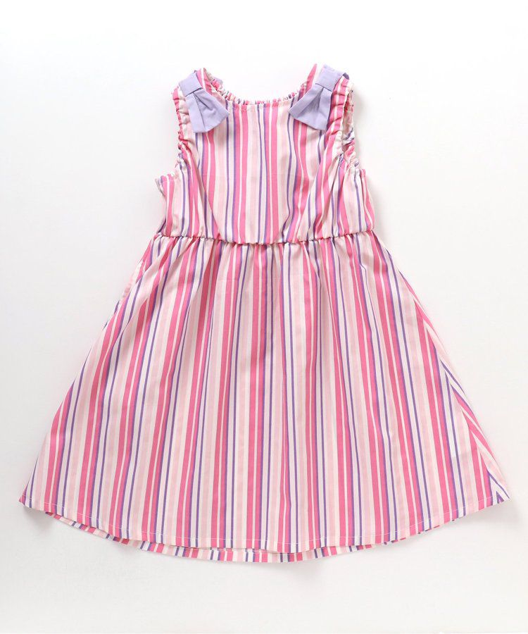 日本 apres les cours - 肩蝴蝶結浪漫印花無袖A字洋裝-向日葵-水藍