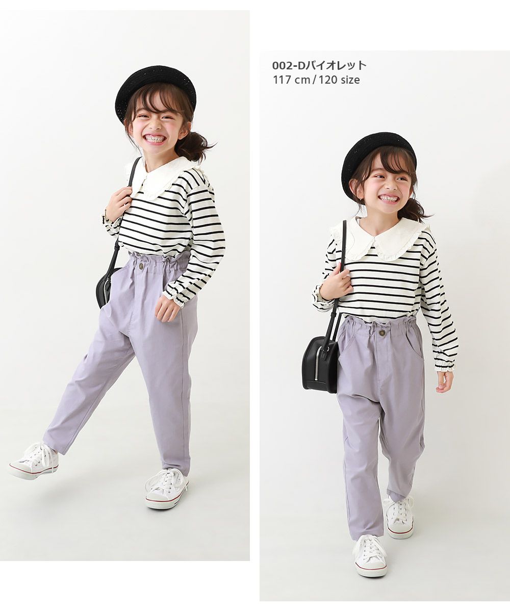 日本 devirock - 少女感高腰花苞束口長褲-軍綠