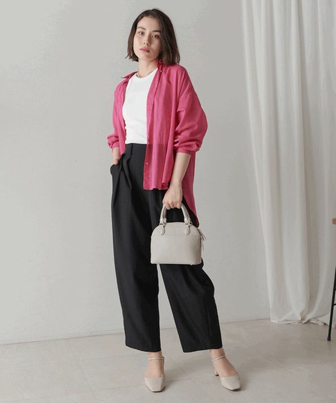 日本 Bab - 100%印度棉 柔軟輕盈寬版襯衫-薰衣草