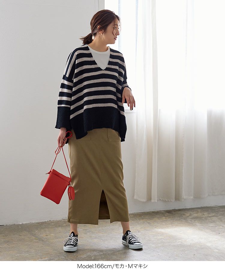 日本 Kobe Lettuce - 可愛扭結休閒長裙-草綠