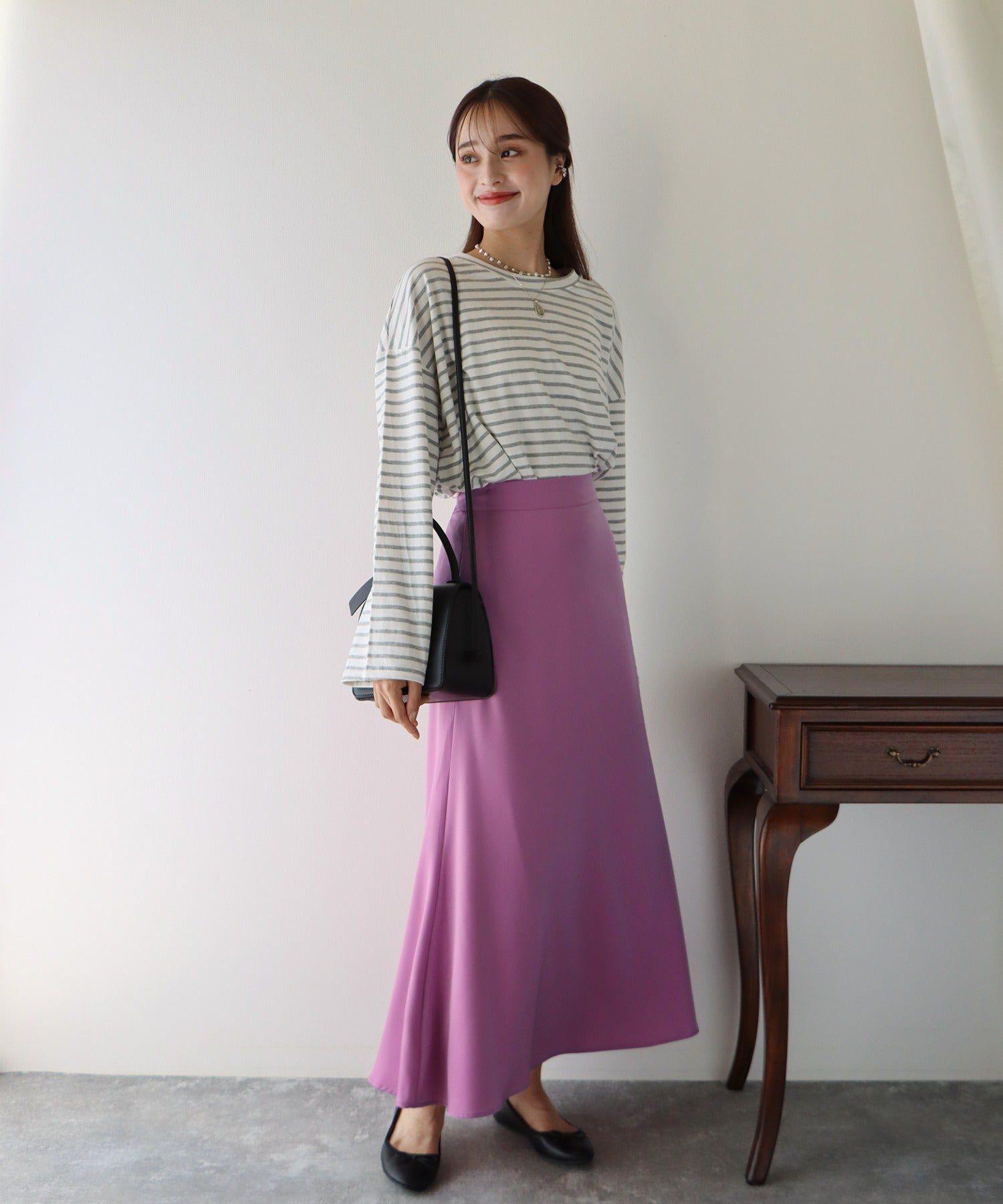 日本 BLUE EAST - [熱銷推薦] 甜美百搭修身剪裁長裙-果綠