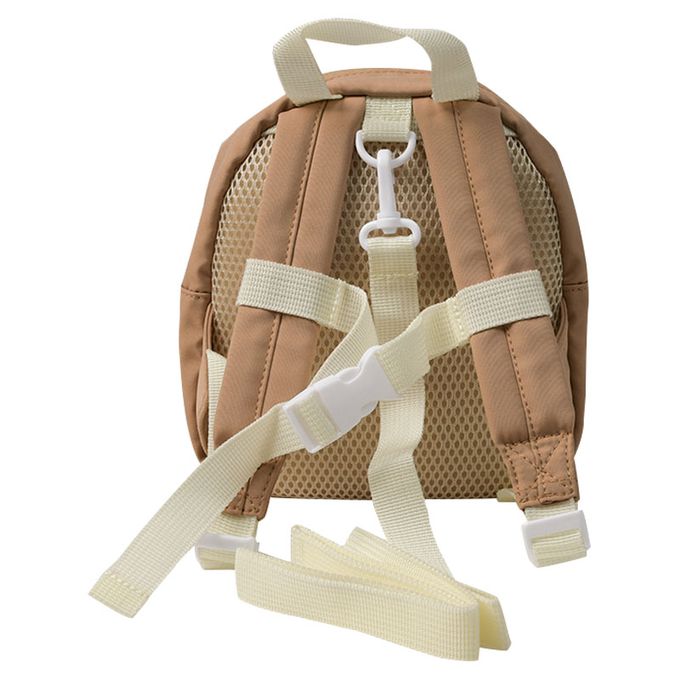 akachan honpo - 防走失背包-小熊刺繡-咖啡色