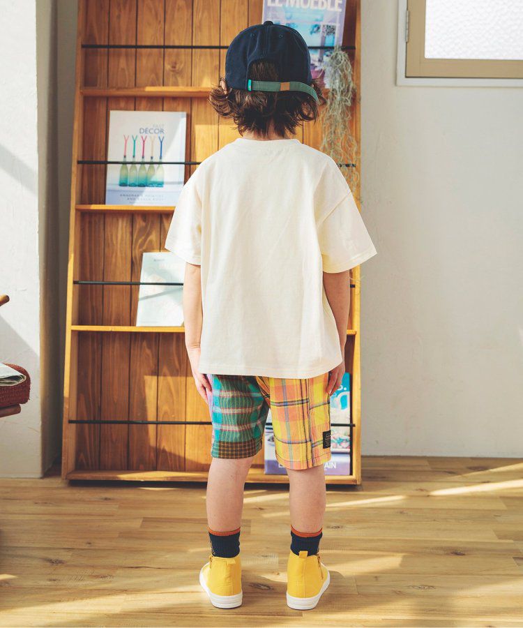 日本 BREEZE - 帥氣印花休閒短褲-米色海灘