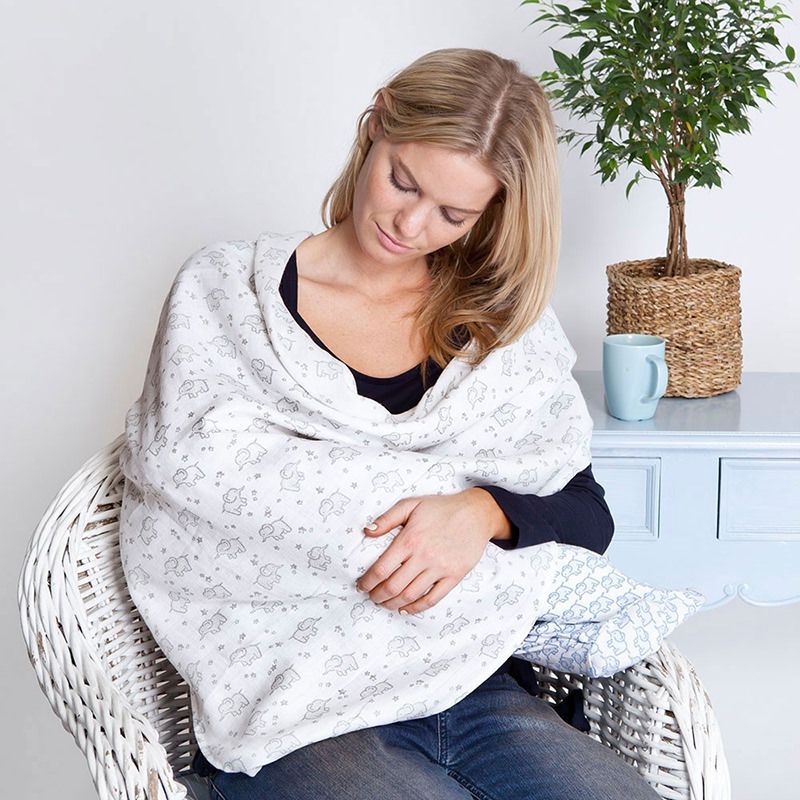 英國 JoJo Maman BeBe - 100%純棉多功能包巾/小薄被/拍嗝巾(120*120cm)-粉色