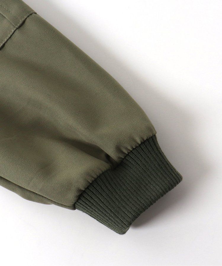 日本 BREEZE - 背後標語帥氣MA-1飛行夾克-焦糖豹紋