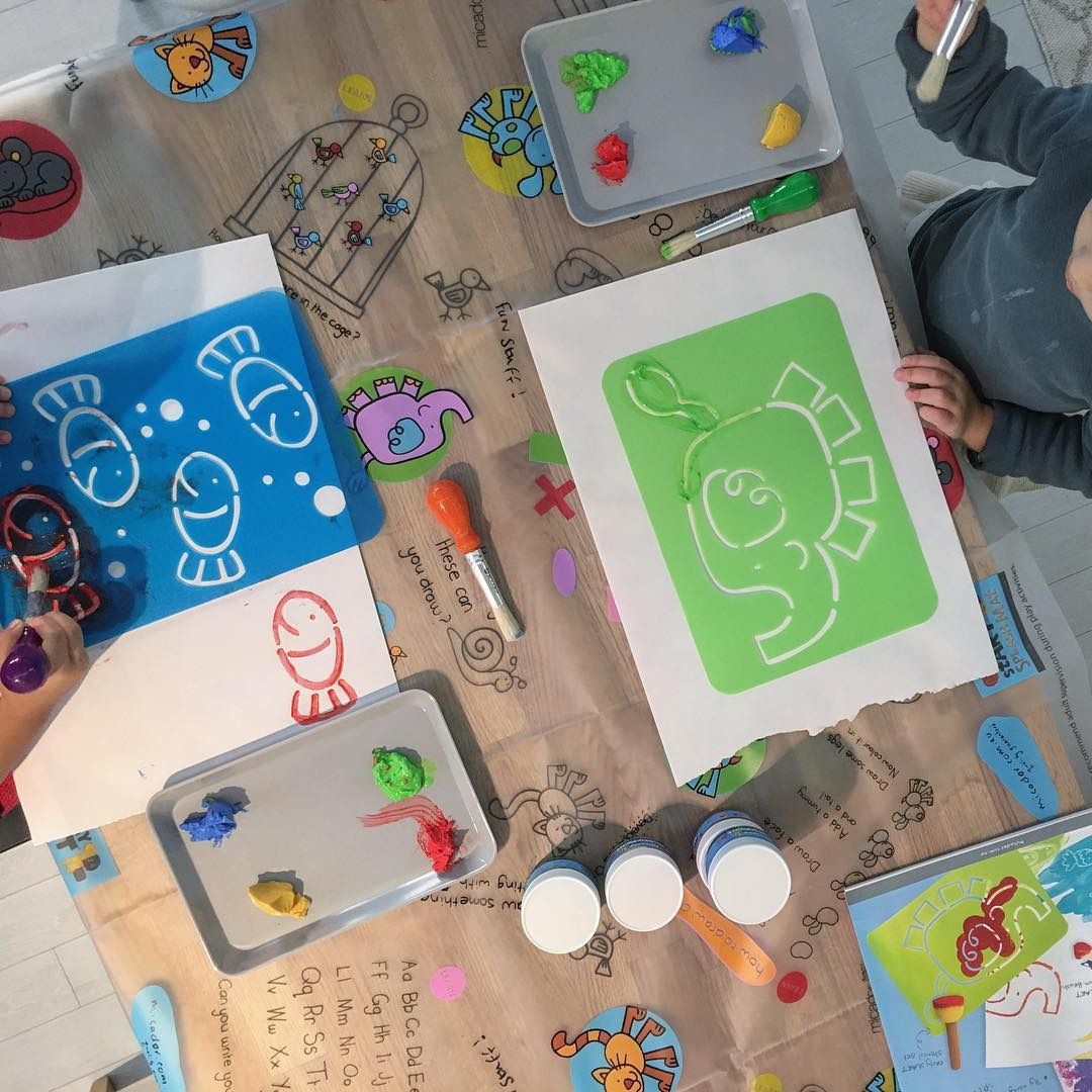 澳洲 Micador - 小畫家模組-4片模板+1支海綿刷