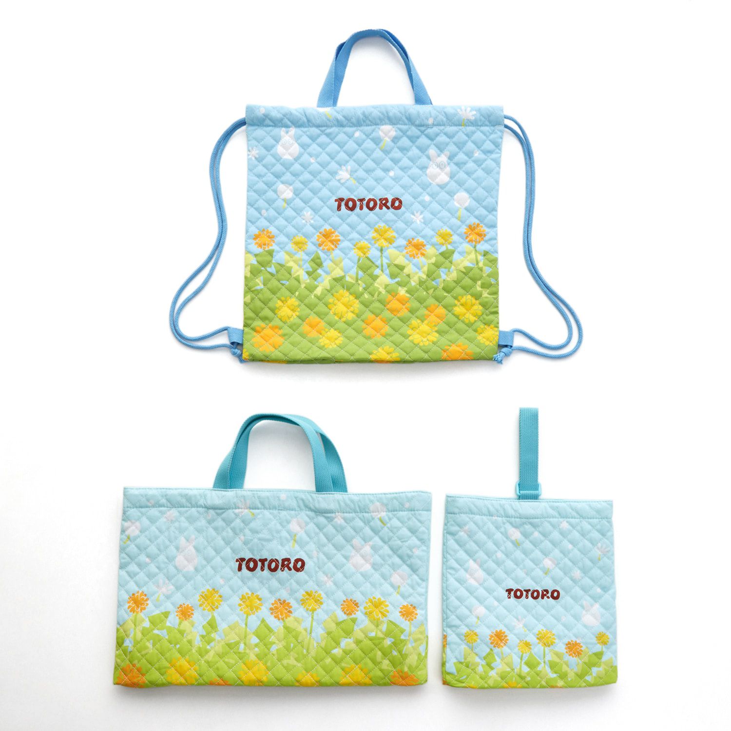 日本千趣會 - 立體龍貓印花上學鞋袋-和煦藍綠色 (約29×22×7cm)