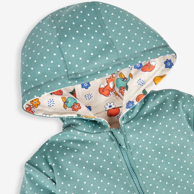 英國 JoJo Maman BeBe - 幼/兒童雙面穿100%純棉保暖連帽外套-收穫祭