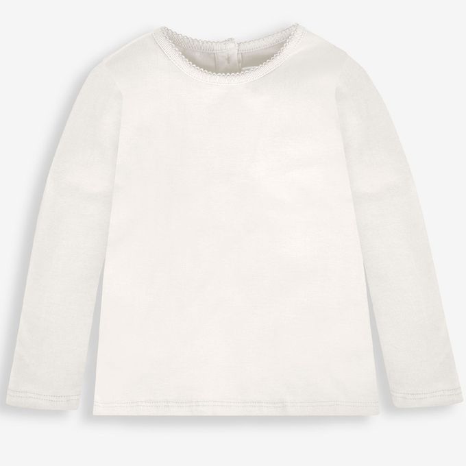 英國 JoJo Maman BeBe - 幼/兒童100%純棉長袖上衣 3 件組(可當內搭)-紫羅蘭