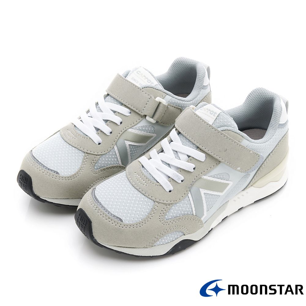 日本Moonstar月星頂級童鞋-HI系列高機能-2E寬楦2380HI7(中大童段)-機能鞋-灰-17~24cm