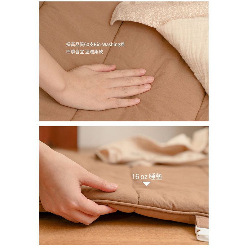 正韓Hello HiZoo - 純手工製純棉柔感便攜式動物兒童睡袋(枕頭+睡墊+被子)-Hi Bear 熊熊