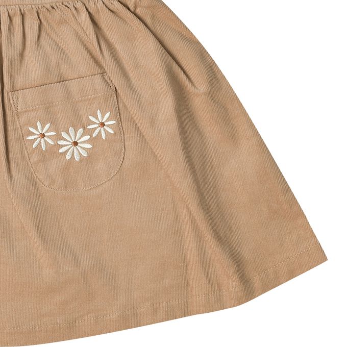 akachan honpo - 背心裙-超細燈芯絨-淺卡其色