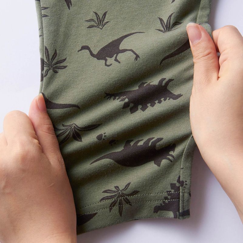 日本千趣會 - GITA 超值百搭七分褲3件組-格子x海軍藍x黑