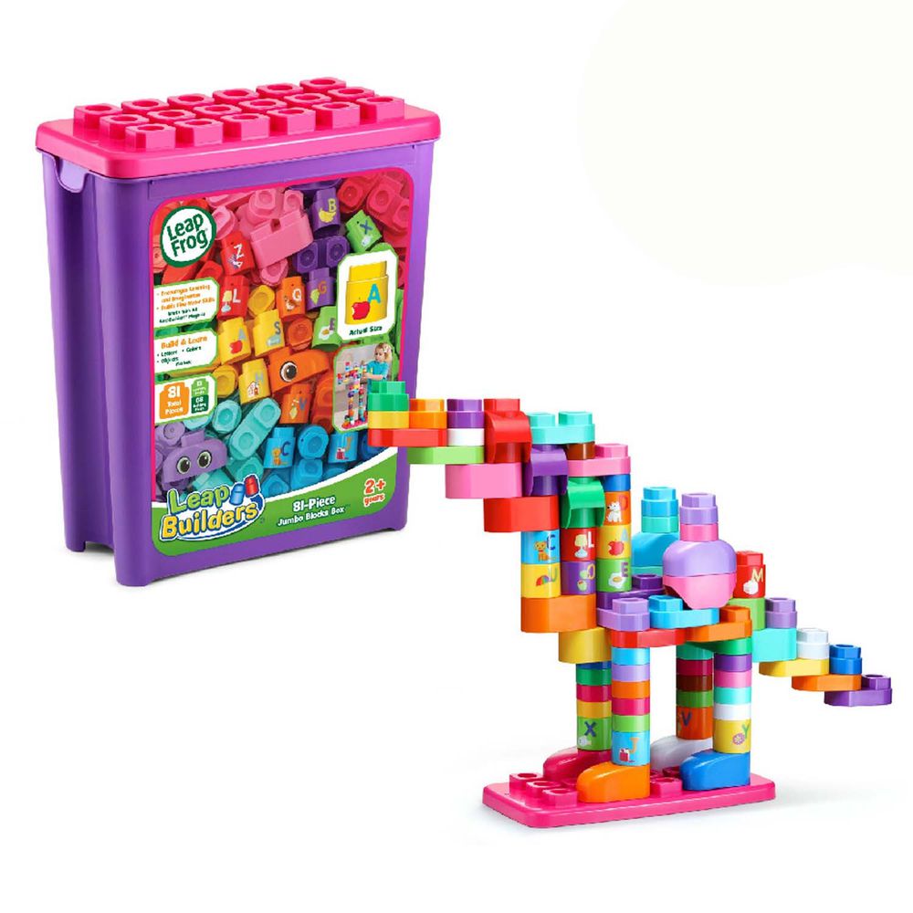 LeapFrog美國跳跳蛙 - 小小建築師-豪華81件積木補充盒-粉色