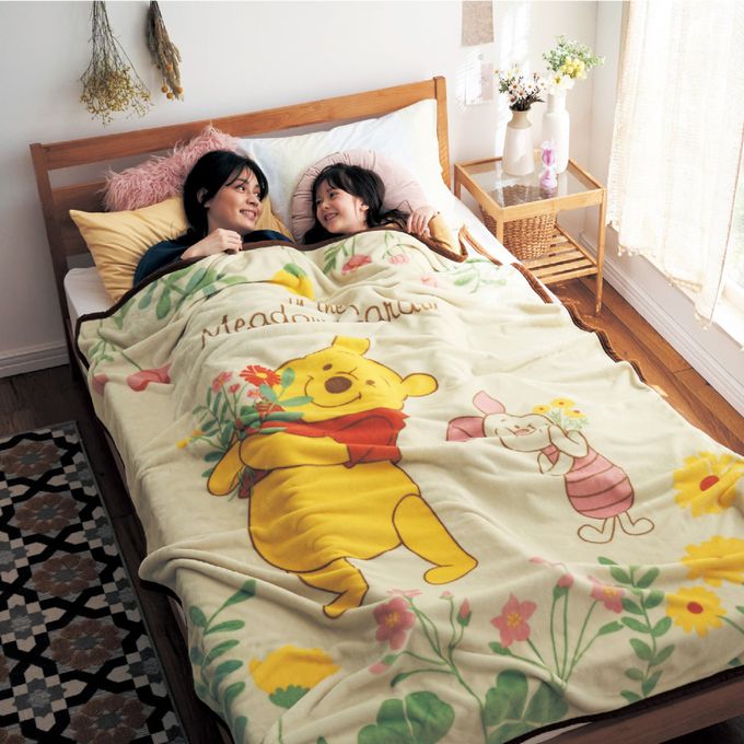 日本千趣會 - 迪士尼印花 輕量保暖毛毯/蓋毯-奇奇蒂蒂冬眠 (一般單人(140×200cm))