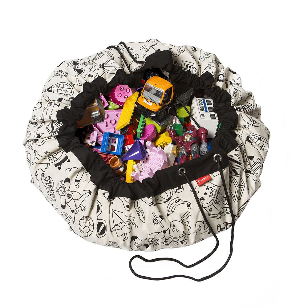 比利時 Play & Go - 玩具整理袋-藝術家聯名款-趣味塗鴉-展開直徑 140cm/產品包裝 24.5×21.5×5.5cm