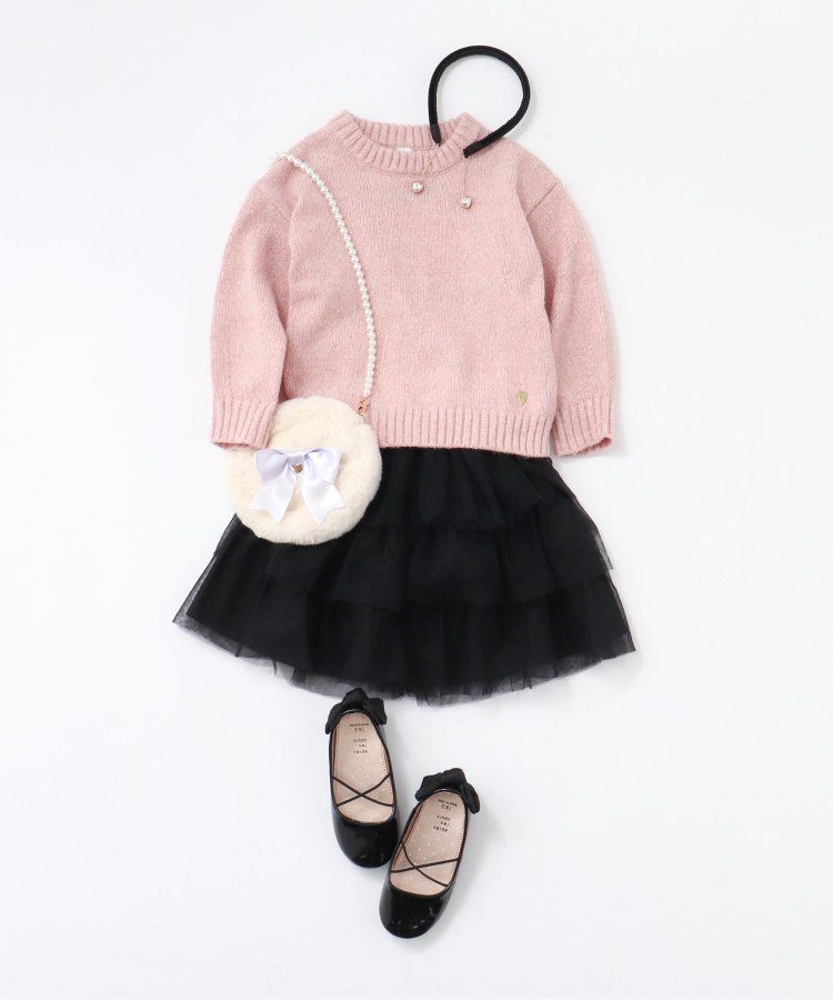 日本 apres les cours - 甜蜜冰淇淋色系針織上衣-象牙