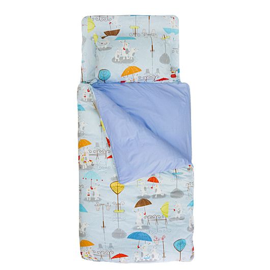 Fotex 芙特斯 - 兒童防蟎睡袋-兔兔嘉年華(粉藍)