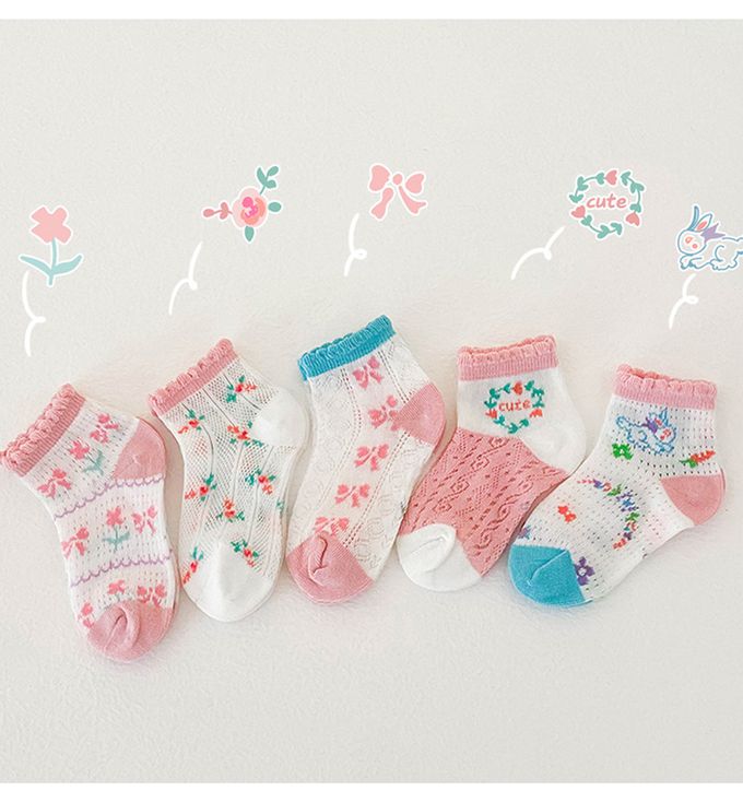 JB clothes - 五入一組-1164粉色禮物網眼襪