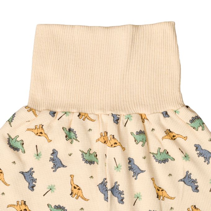 akachan honpo - 長袖家居服 穿衣練習套頭式-恐龍-淺卡其色